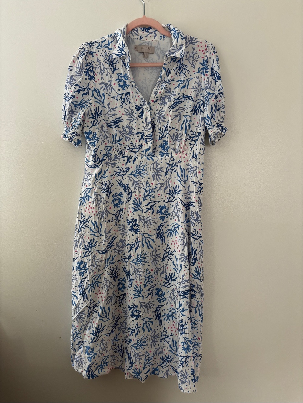 Hobbs London Elora Fit And Flare Dress Ivory Multicolor Dress Size U.S. 8